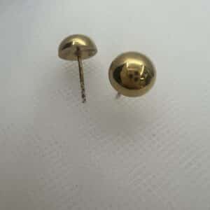 Pendientes de plata chapados en oro amarillo