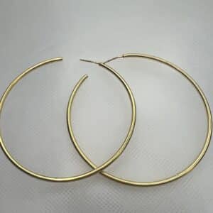 Pendientes aros de plata chapados en oro amarillo