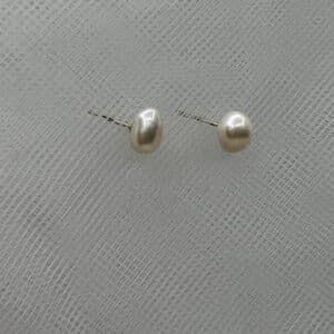 Pendientes de perlas naturales de plata chapada en oro amarillo