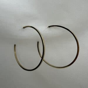 Pendientes aros de plata chapados en oro amarillo