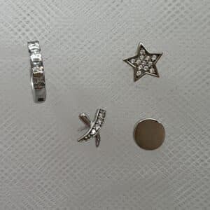 Pendientes pack de pendientes rodiados en oro blanco de circonitas