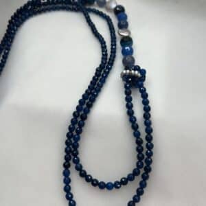 Collar de ágatas y perlas naturales