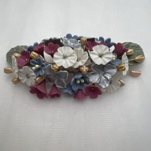 Tocado de flores de porcelana multicolor