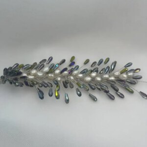 Tocado de perlas y cristal