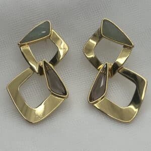 Pendientes largos piedra natural