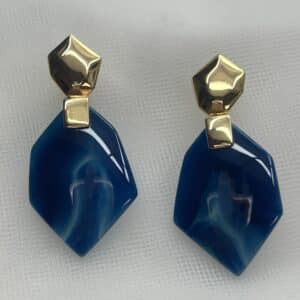 Pendientes largos piedra natural