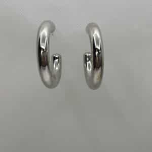 Pendientes de aros grandes en plata