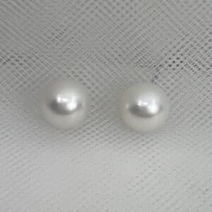 Pendientes de perlas australianas de oro blanco