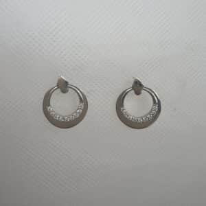 Pendientes de oro blanco y brillantes