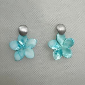 pendientes de plata con colgante de nacar